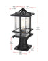 Elegant Lighting Miller 7 inch Outdoor Pendant in Black Model: OD312P16BK