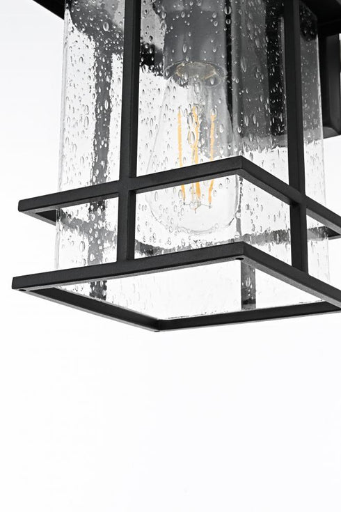 Elegant Lighting Miller 7 inch Outdoor Pendant in Black Model: OD312W12BK