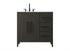 Elegant Lighting Millie 36 inch Single Bathroom Vanity in Grey Model: VF29336GR