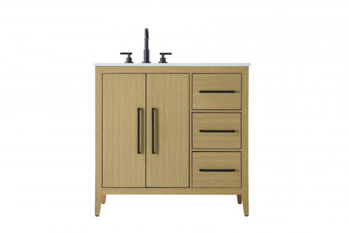 Elegant Lighting Millie 36 inch Single Bathroom Vanity in Grey Model: VF29336GR