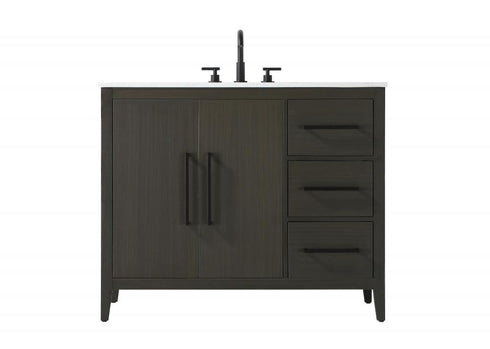 Elegant Lighting Millie 42 inch Single Bathroom Vanity in Grey Model: VF29342GR
