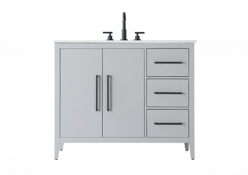 Elegant Lighting Millie 42 inch Single Bathroom Vanity in Grey Model: VF29342GR