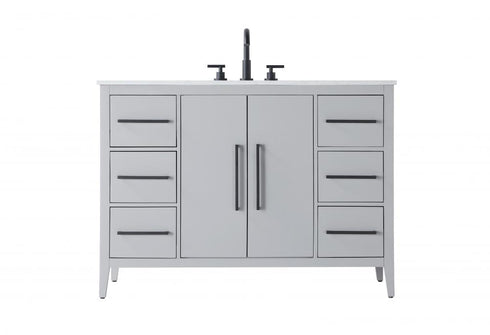 Elegant Lighting Millie 48 inch Single Bathroom Vanity in Grey Model: VF29348GR