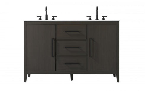 Elegant Lighting Millie 54 inch Double Bathroom Vanity in Grey Model: VF29354DGR