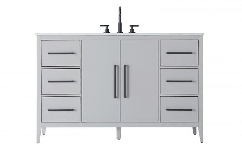 Elegant Lighting Millie 54 inch Single Bathroom Vanity in Grey Model: VF29354GR