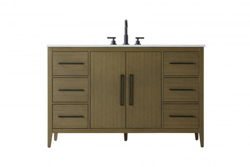 Elegant Lighting Millie 54 inch Single Bathroom Vanity in Grey Model: VF29354GR