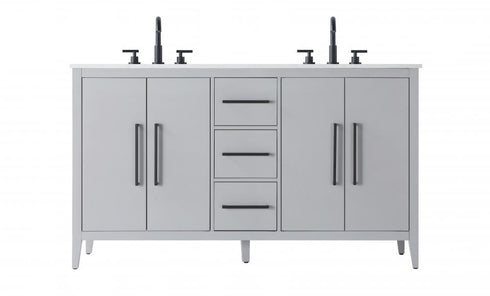 Elegant Lighting Millie 60 inch Double Bathroom Vanity in Grey Model: VF29360DGR