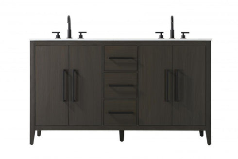 Elegant Lighting Millie 60 inch Double Bathroom Vanity in Grey Model: VF29360DGR