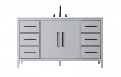 Elegant Lighting Millie 60 inch Single Bathroom Vanity in Grey Model: VF29360GR