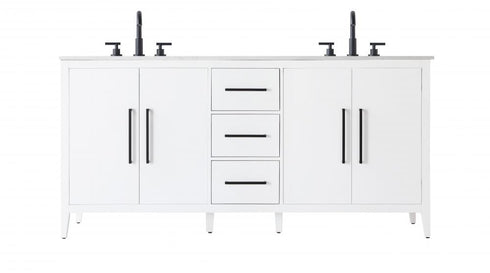Elegant Lighting Millie 72 inch Double Bathroom Vanity in Grey Model: VF29372DGR