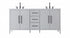 Elegant Lighting Millie 72 inch Double Bathroom Vanity in Grey Model: VF29372DGR