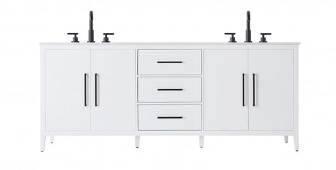 Elegant Lighting Millie 84 inch Double Bathroom Vanity in Grey Model: VF29384DGR