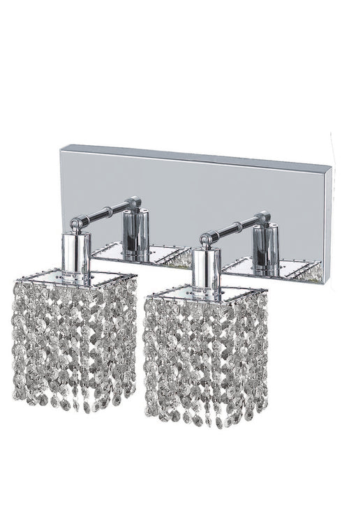 Elegant Lighting Mini 2 light in Chrome Wall Sconce Model: 1282W-O-S-CL/SA