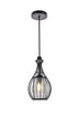 Elegant Lighting Miya 1 Light in Black Pendant Model: LD2419BK