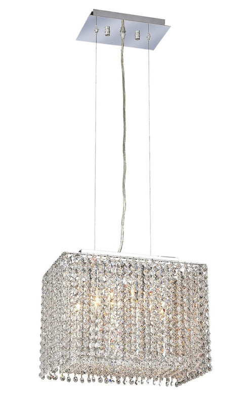 Elegant Lighting Moda 2 light in Chrome Chandelier Model: 1291D14C-CL/SS