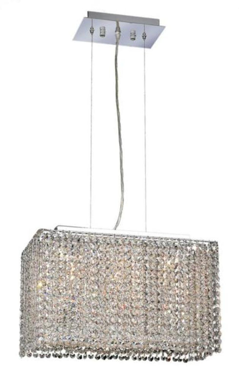 Elegant Lighting Moda 3 light in Chrome Chandelier Model: 1291D18C-CL/SS