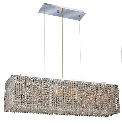 Elegant Lighting Moda 6 light in Chrome Chandelier Model: 1291D38C-CL/SS