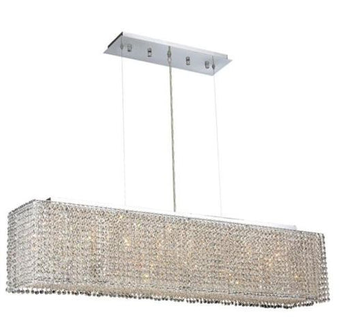 Elegant Lighting Moda 6 light in Chrome Chandelier Model: 1291D46C-CL/SS