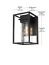 Elegant Lighting Morse 1 Light Wall sconce W10 Inch E10 Inch H16 Inch L1 in Black (1Box) Model: OD366W16BK