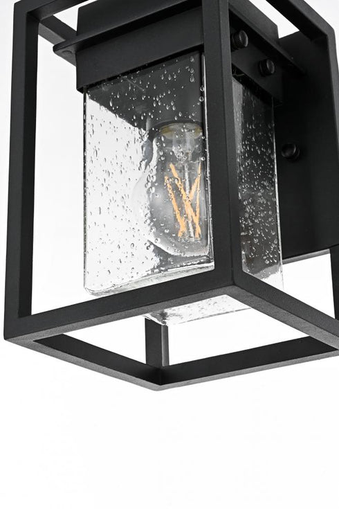 Elegant Lighting Morse 7 inch Outdoor Pendant in Black Model: OD366W9BK