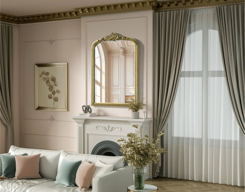 Elegant Lighting Naomi Vintage Resin Mirror 22x30 Inch in Antique Brass Model: MR7F2230AB