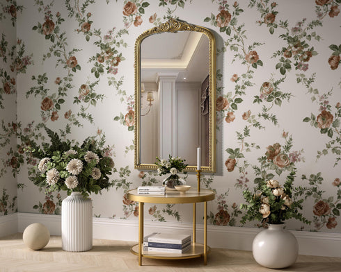Elegant Lighting Naomi Vintage Resin Mirror 22x36 Inch in Antique Brass Model: MR7F2236AB