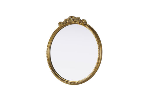 Elegant Lighting Naomi Vintage Resin Mirror 24x25.6 Inch in Antique Brass Model: MR7G24AB