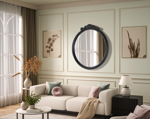 Elegant Lighting Naomi Vintage Resin Mirror 24x25.6 Inch in Vintage Bronze Model: MR7G24VB