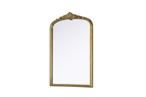 Elegant Lighting Naomi Vintage Resin Mirror 24x36 Inch in Antique Brass Model: MR7F2436AB