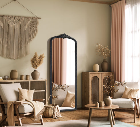 Elegant Lighting Naomi Vintage Resin Mirror 24x60 Inch in Vintage Bronze Model: MR7F2460VB