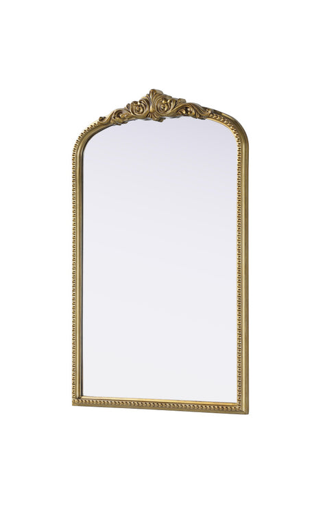 Elegant Lighting Naomi Vintage Resin Mirror 27x42 Inch in Antique Brass Model: MR7F2742AB