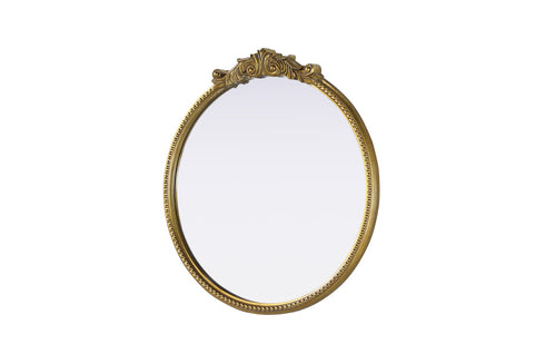 Elegant Lighting Naomi Vintage Resin Mirror 30x32 Inch in Antique Brass Model: MR7G30AB