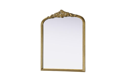 Elegant Lighting Naomi Vintage Resin Mirror 30x36 Inch in Antique Brass Model: MR7F3036AB