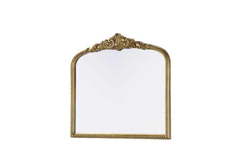 Elegant Lighting Naomi Vintage Resin Mirror 33x30 Inch in Antique Brass Model: MR7F3330AB