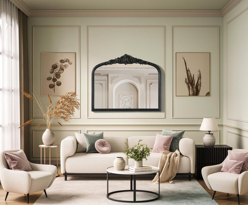 Elegant Lighting Naomi Vintage Resin Mirror 36x30 Inch in Vintage Bronze Model: MR7F3630VB