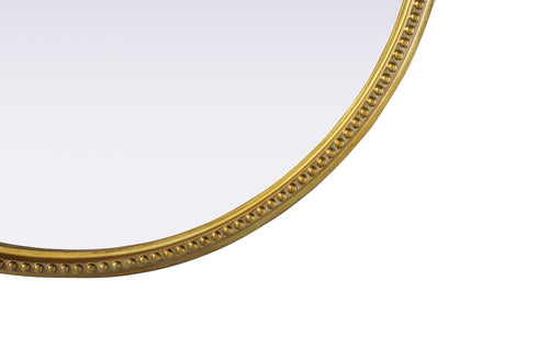 Elegant Lighting Naomi Vintage Resin Mirror 36x38 Inch in Antique Brass Model: MR7G36AB