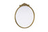 Elegant Lighting Naomi Vintage Resin Mirror 36x38 Inch in Antique Brass Model: MR7G36AB