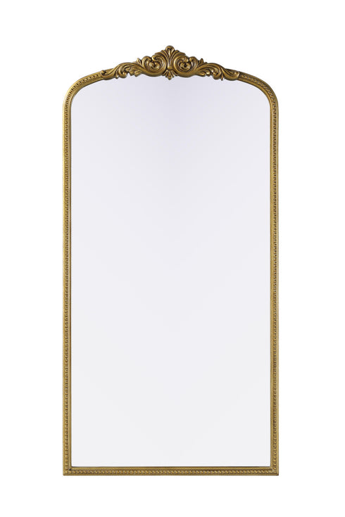 Elegant Lighting Naomi Vintage Resin Mirror 36x72 Inch in Antique Brass Model: MR7F3672AB