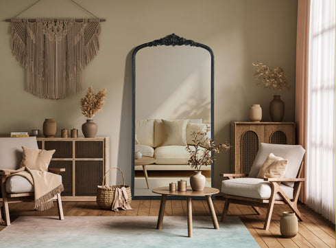 Elegant Lighting Naomi Vintage Resin Mirror 36x72 Inch in Vintage Bronze Model: MR7F3672VB