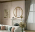 Elegant Lighting Naomi Vintage Resin Mirror 42x45 Inch in Antique Brass Model: MR7G42AB