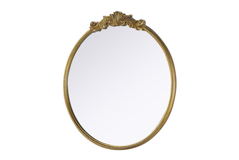 Elegant Lighting Naomi Vintage Resin Mirror 42x45 Inch in Antique Brass Model: MR7G42AB