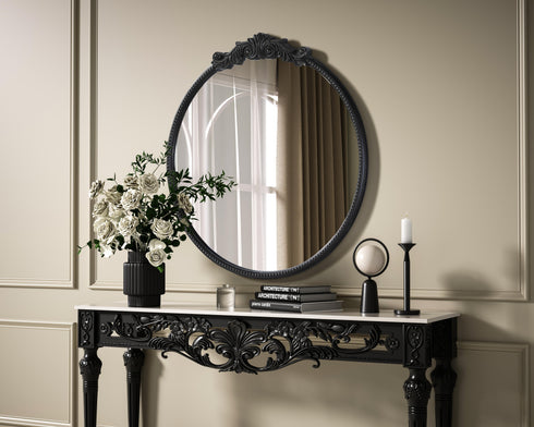 Elegant Lighting Naomi Vintage Resin Mirror 42x45 Inch in Vintage Bronze Model: MR7G42VB