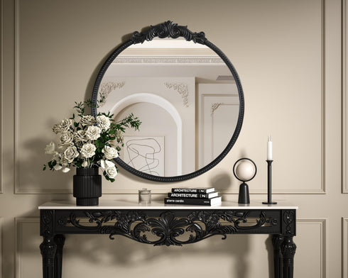 Elegant Lighting Naomi Vintage Resin Mirror 42x45 Inch in Vintage Bronze Model: MR7G42VB
