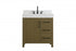 Elegant Lighting Nathan Vanity Cabinet 1DR 3DW 32 Inch W x 22 Inch D x 34 Inch H in Chestnut Brown Model: VF60632MCB