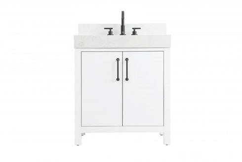 Elegant Lighting Nathan Vanity Cabinet 2DR 30 Inch W x 22 Inch D x 34 Inch H in Chestnut Brown Model: VF60630MCB
