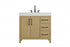 Elegant Lighting Nathan Vanity Cabinet 2DR 3DW 36 Inch W x 22 Inch D x 34 Inch H in Chestnut Brown Model: VF60636MCB
