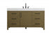Elegant Lighting Nathan Vanity Cabinet 4DR 3DW 60 Inch W x 22 Inch D x 34 Inch H in Chestnut Brown Model: VF60660DMCB