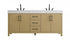 Elegant Lighting Nathan Vanity Cabinet 4DR 3DW 72 Inch W x 22 Inch D x 34 Inch H in Chestnut Brown Model: VF60672DMCB