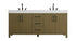 Elegant Lighting Nathan Vanity Cabinet 4DR 3DW 72 Inch W x 22 Inch D x 34 Inch H in Chestnut Brown Model: VF60672DMCB