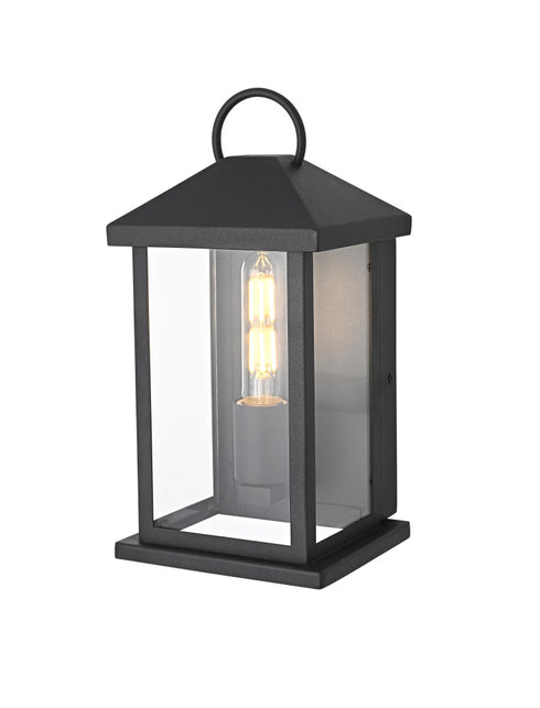 Elegant Lighting Neil 1 Light Wall Sconce W6.3 Inch E6.0 Inch H12.3 Inch in Black Model: OD411W12BK